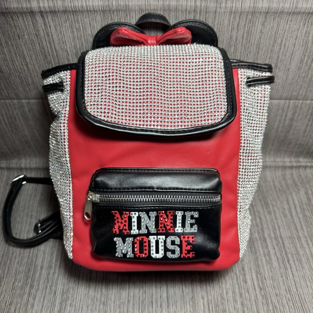 Disney Minnie Mouse Backpack Rhinestone Bling Mini Backpack Purse